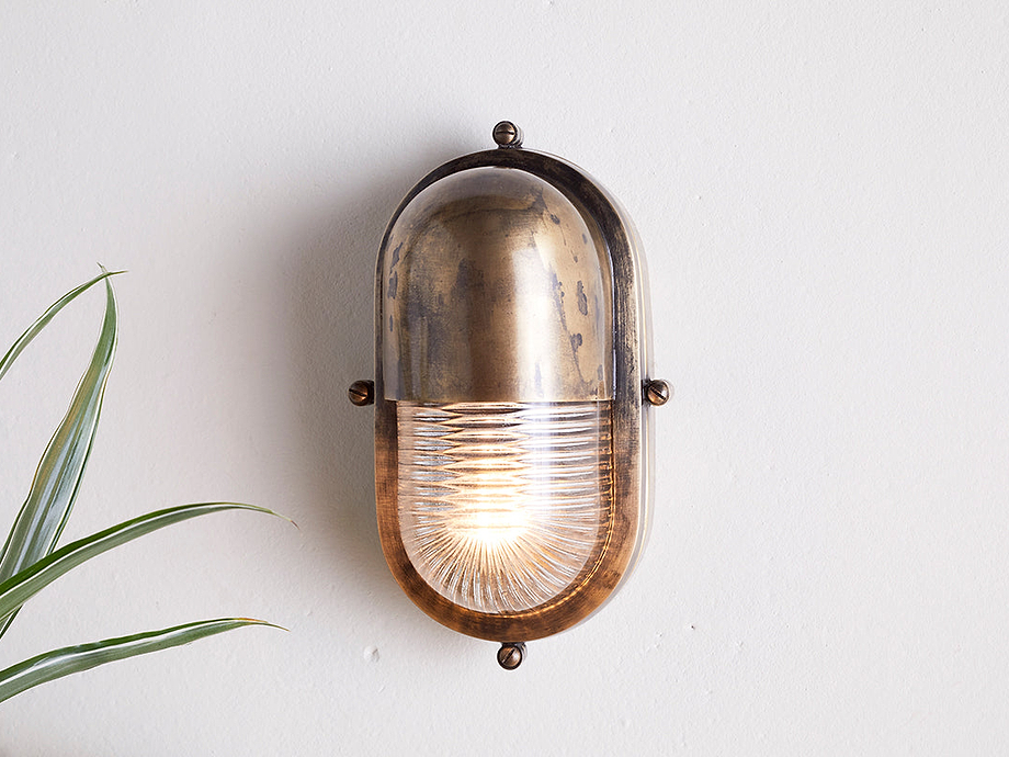 Denaya Outdoor Wall Lamp - Antique Brass