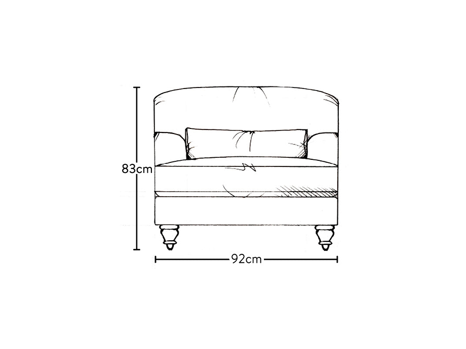 Deni Armchair - Recycled Cotton Airforce