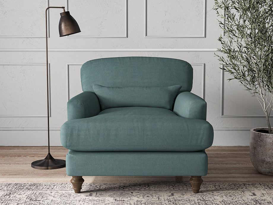 Deni Armchair - Recycled Cotton Airforce