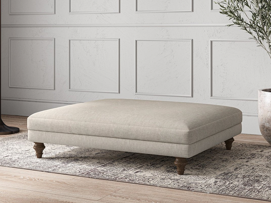 Deni Grand Footstool - Brera Linen Natural