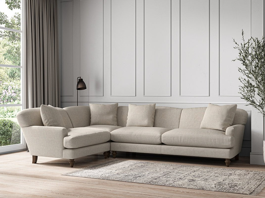 Deni Grand Left Hand Corner Sofa - Brera Linen Natural