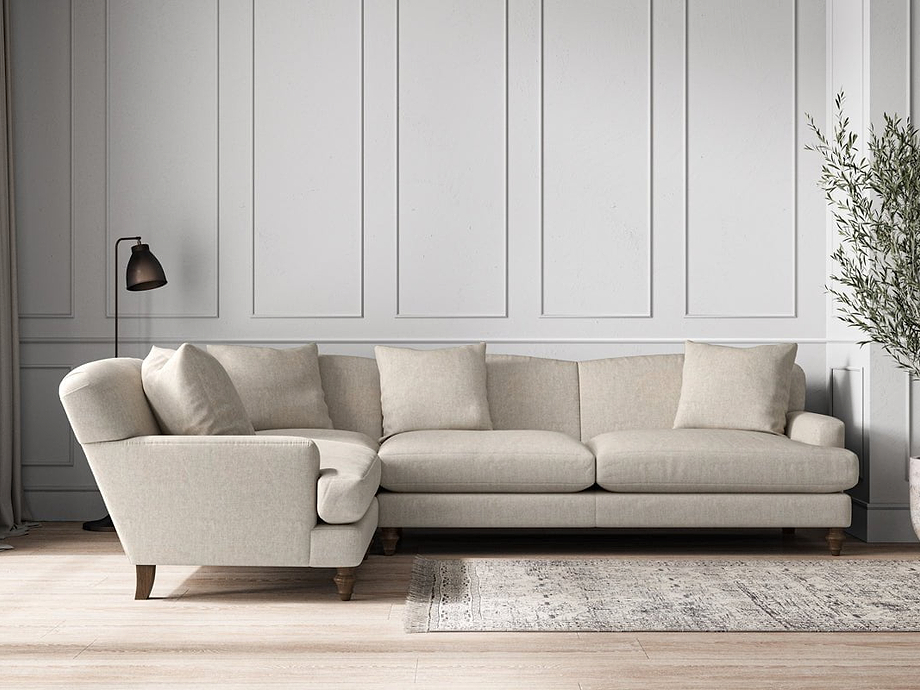 Deni Grand Left Hand Corner Sofa - Brera Linen Natural