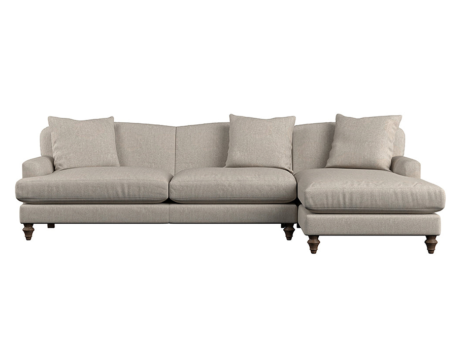 Deni Grand Right Hand Chaise Sofa - Brera Linen Natural