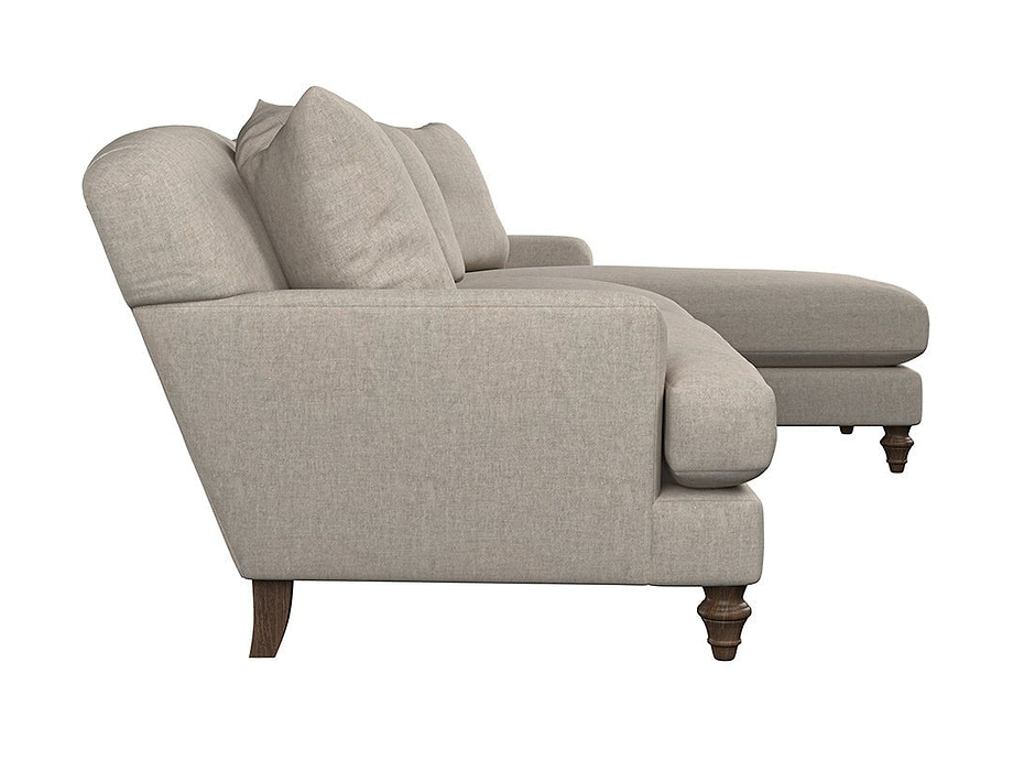 Deni Grand Right Hand Chaise Sofa - Brera Linen Natural