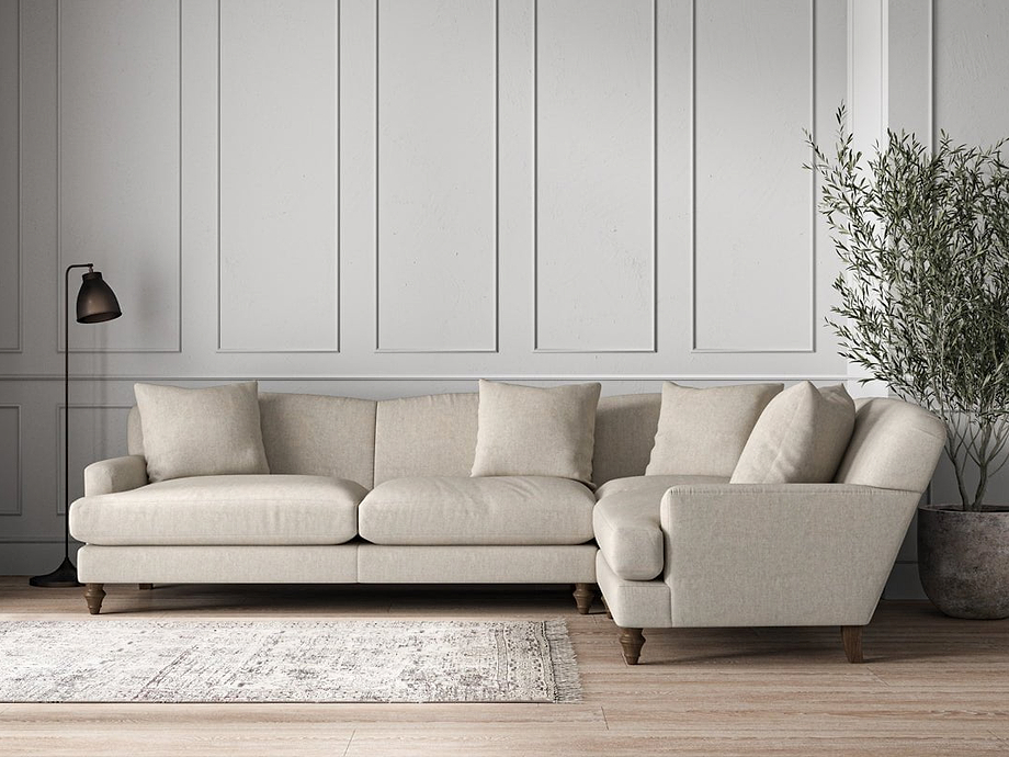 Deni Grand Right Hand Corner Sofa - Brera Linen Natural