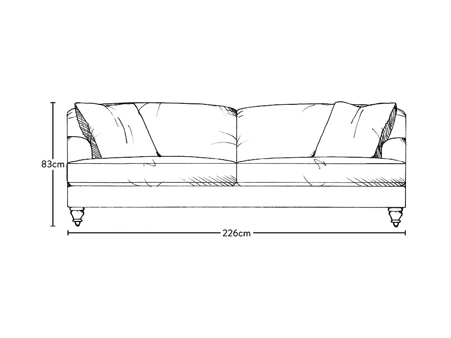 Deni Grand Sofa - Brera Linen Pebble