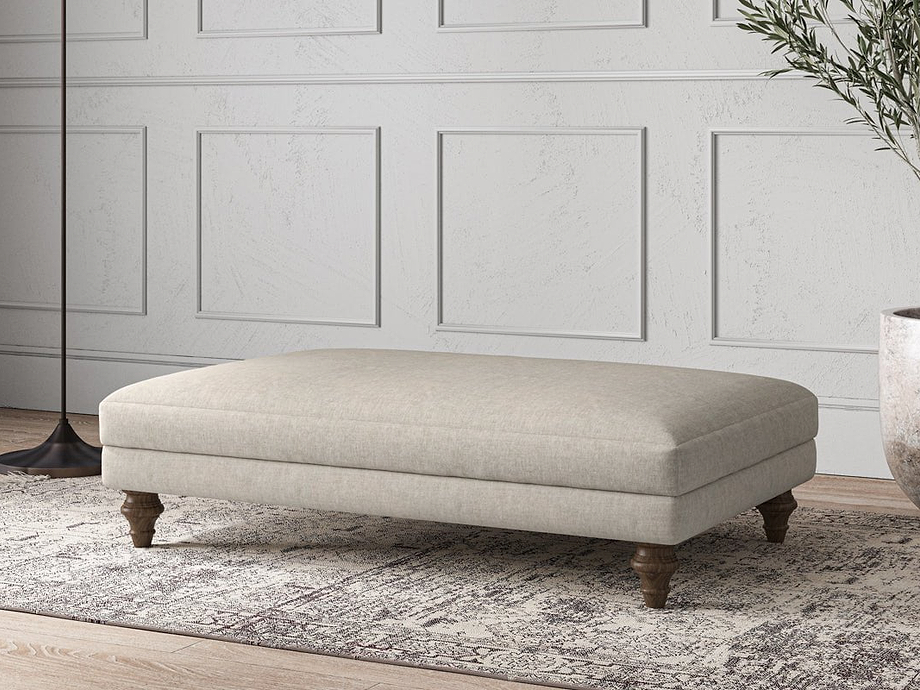 Deni Large Footstool - Brera Linen Natural