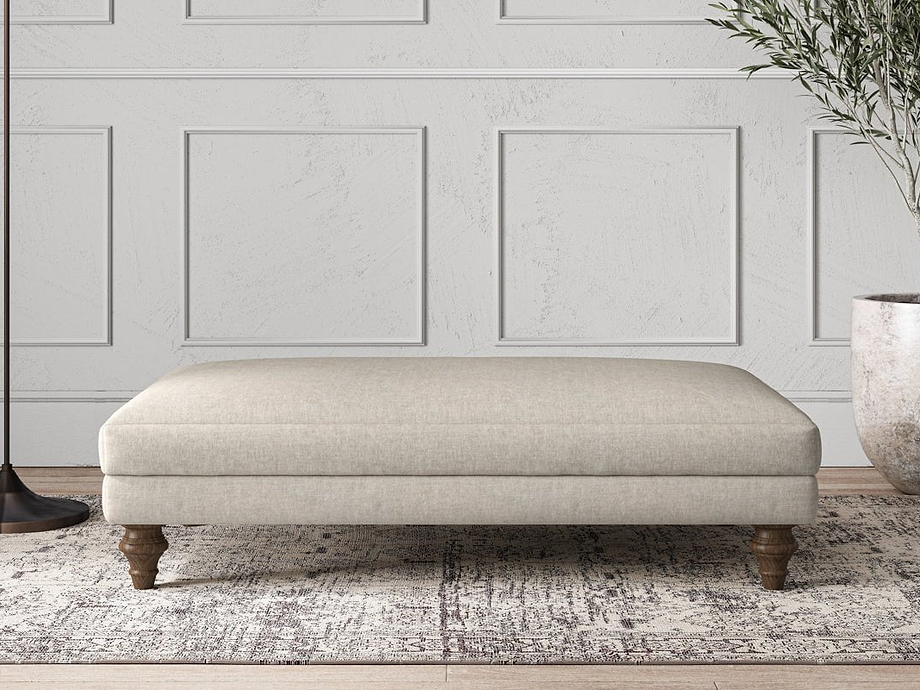 Deni Large Footstool - Brera Linen Natural