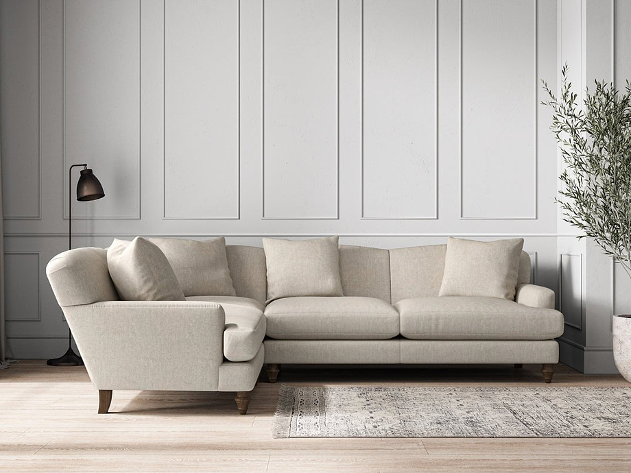 Deni Large Left Hand Corner Sofa - Brera Linen Natural