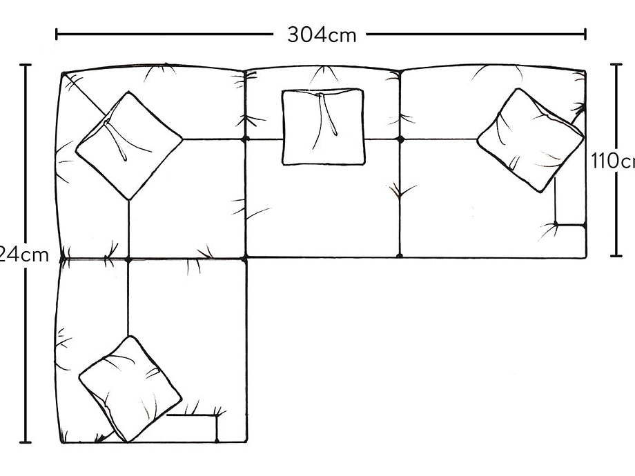 Deni Large Left Hand Corner Sofa - Brera Linen Natural