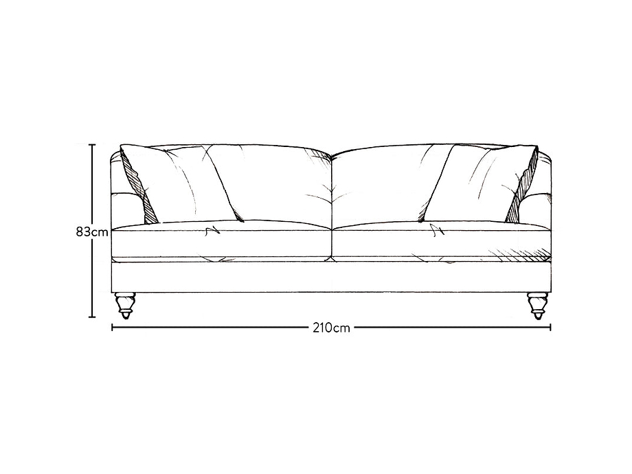 Deni Large Sofa - Brera Linen Natural