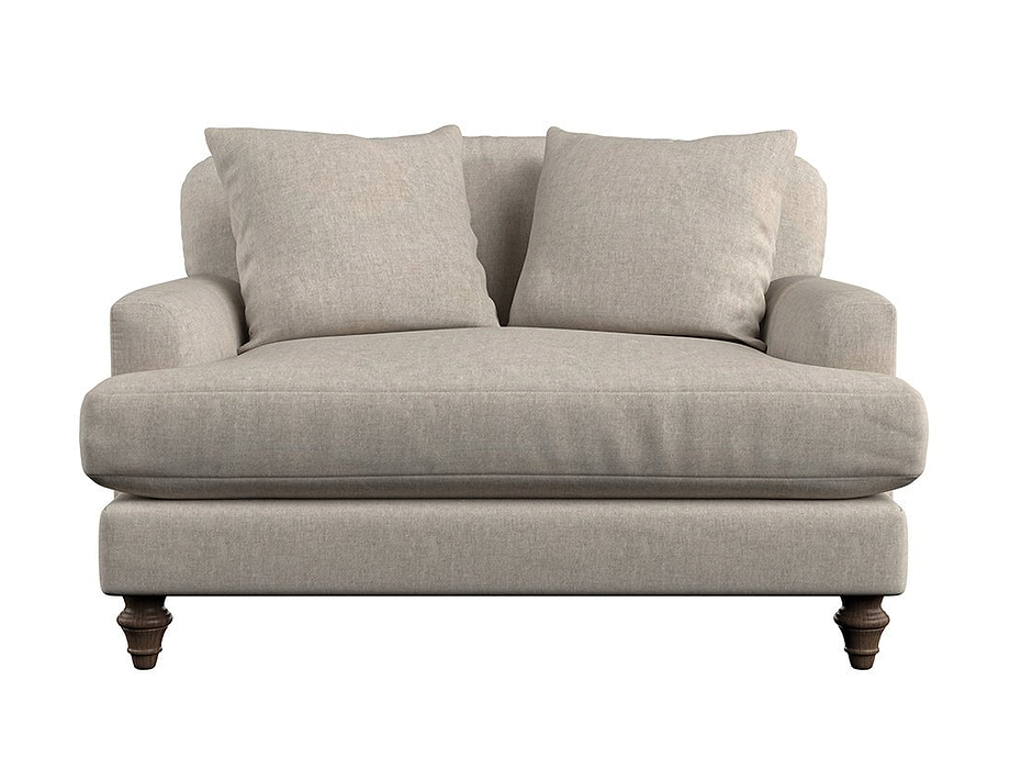 Deni Love Seat - Brera Linen Pebble