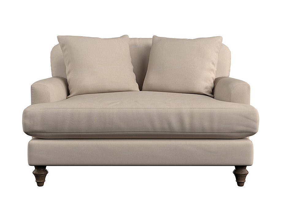 Deni Love Seat - Recycled Cotton Stone