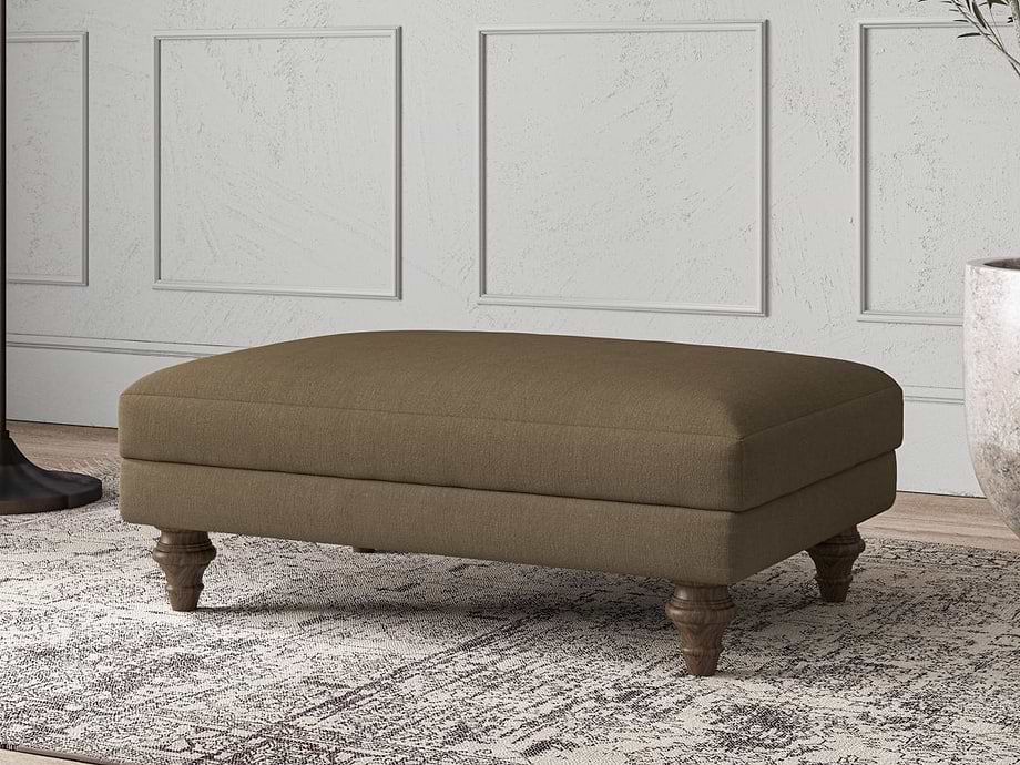 Deni Medium Footstool - Brera Linen Chestnut