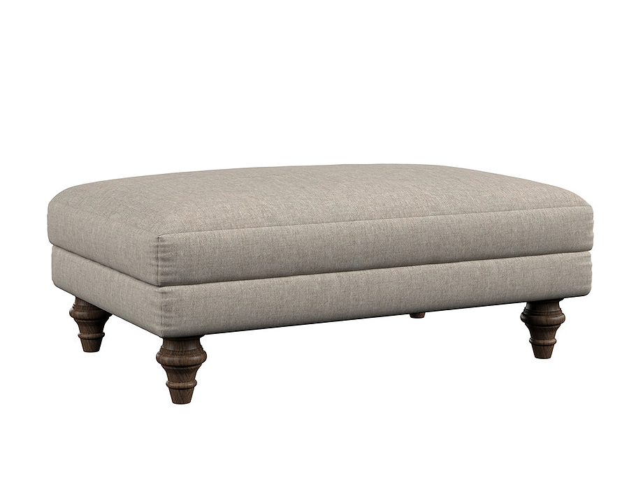 Deni Medium Footstool - Brera Linen Chestnut