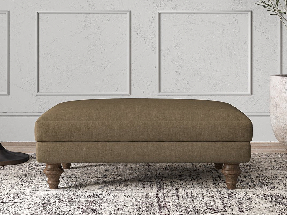 Deni Medium Footstool - Brera Linen Chestnut
