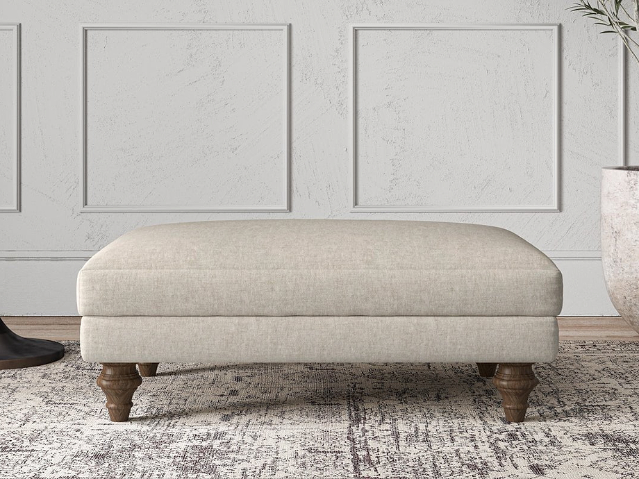 Deni Medium Footstool - Brera Linen Natural