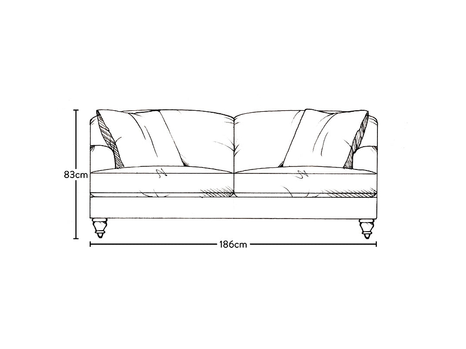 Deni Medium Sofa - Brera Linen Natural