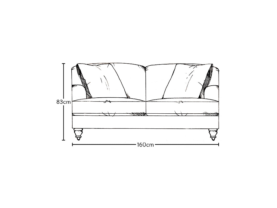 Deni Small Sofa - Recycled Cotton Stone