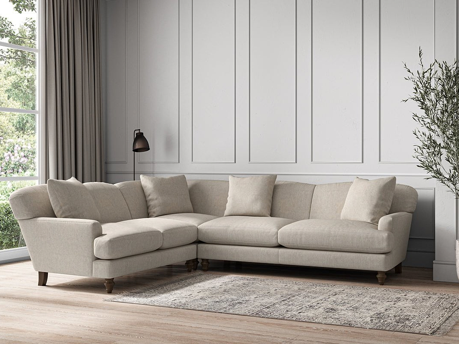 Deni Super Grand Left Hand Corner Sofa - Brera Linen Natural