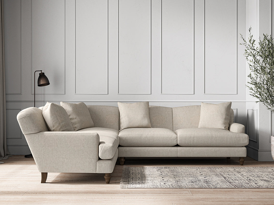 Deni Super Grand Left Hand Corner Sofa - Brera Linen Natural