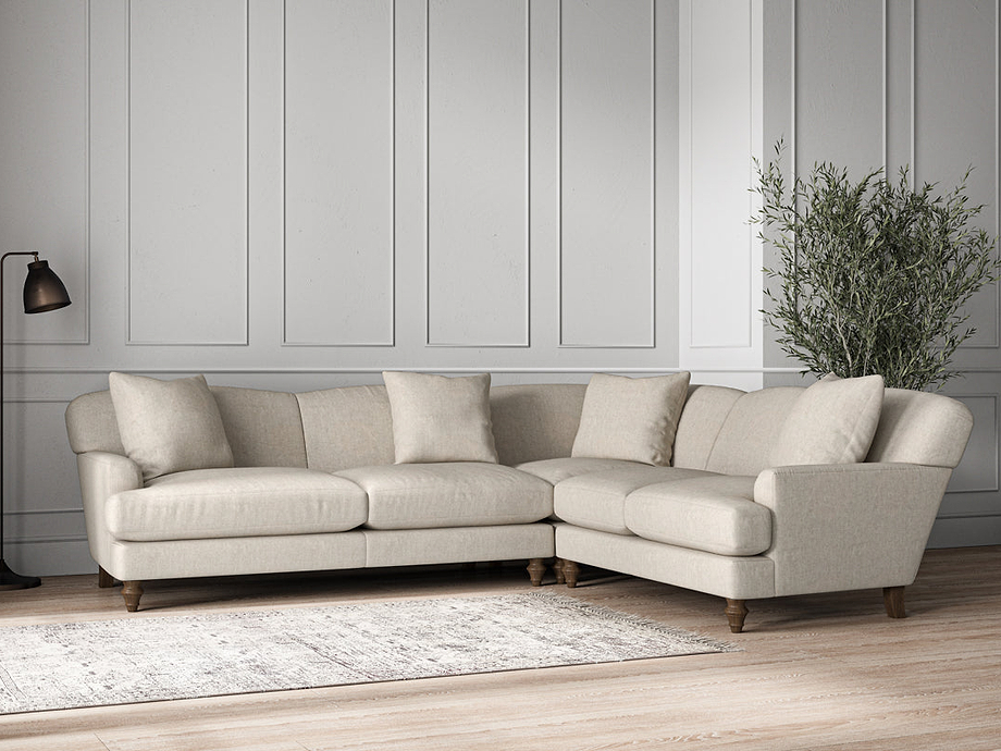 Deni Super Grand Right Hand Corner Sofa - Brera Linen Natural