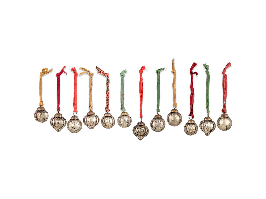 Dew Drop Baubles - Antique Gold - (Set of 12)