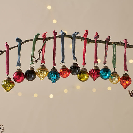 Dew Drop Baubles - Mixed Antique - (Set of 12)-nkuku