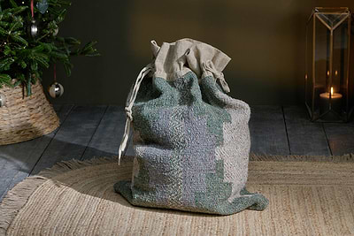 Dhanda Recycled Wool Sack - Moss & Natural-nkuku