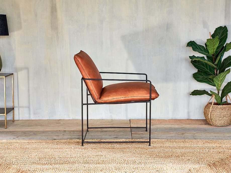 Durium Leather Lounger - Aged Tan