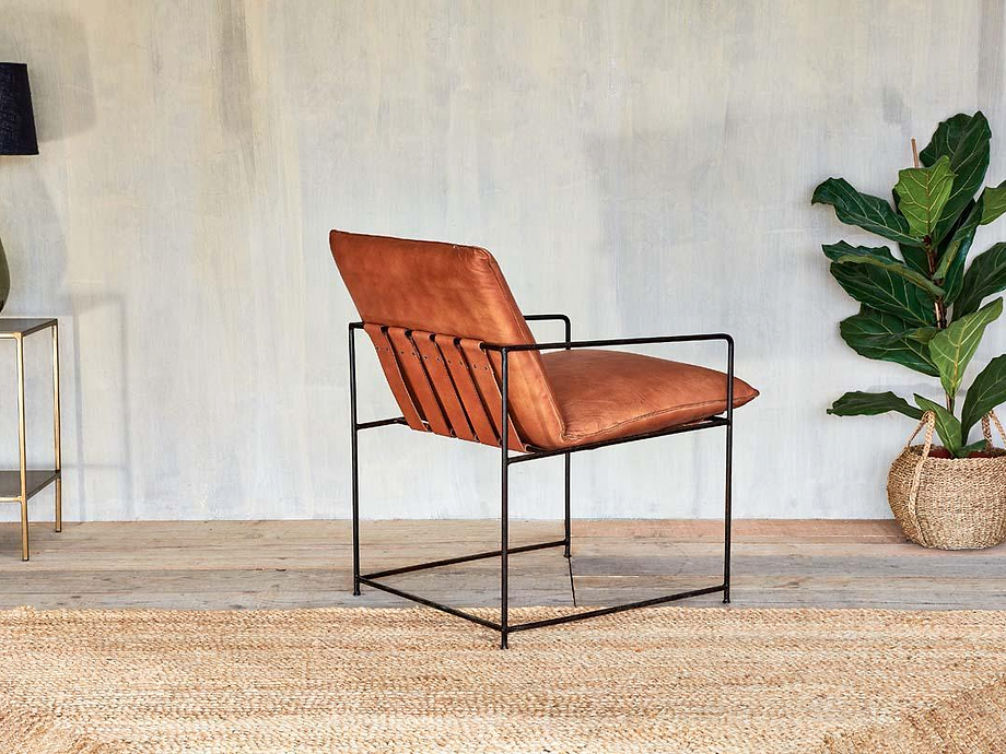 Durium Leather Lounger - Aged Tan