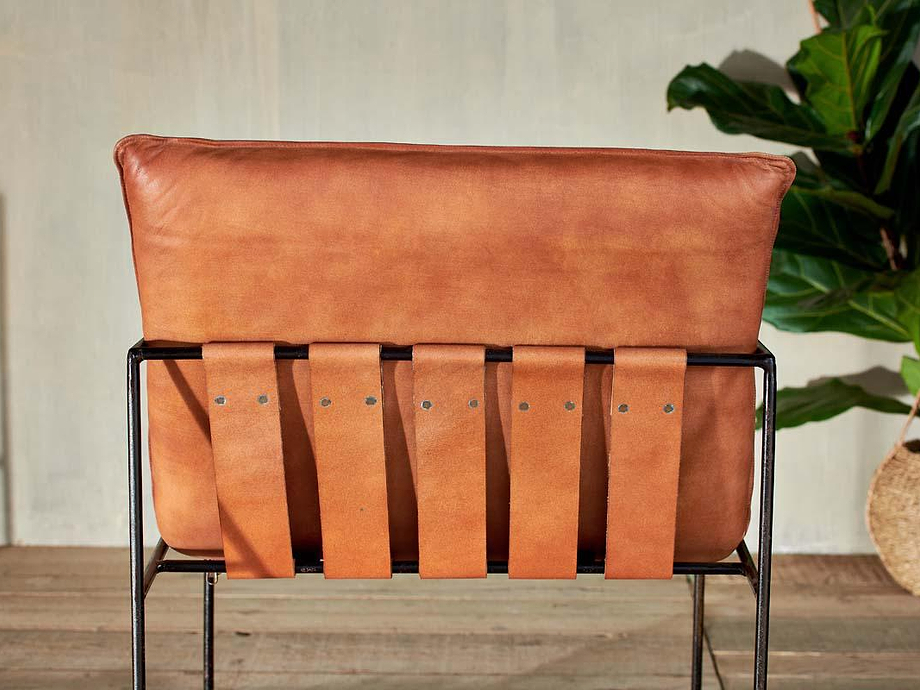 Durium Leather Lounger - Aged Tan