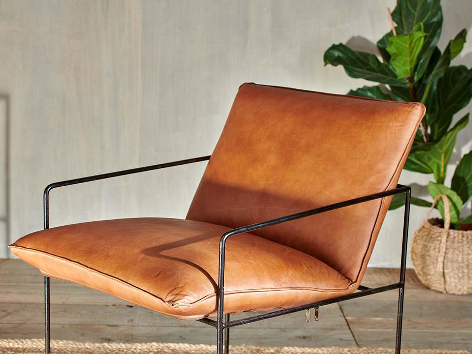 Durium Leather Lounger - Aged Tan