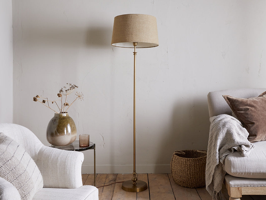 Ehadi Antique Floor Lamp - Antique Brass