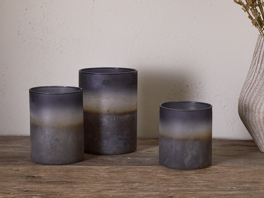 Etti Tealight Holders - Navy & Smoke