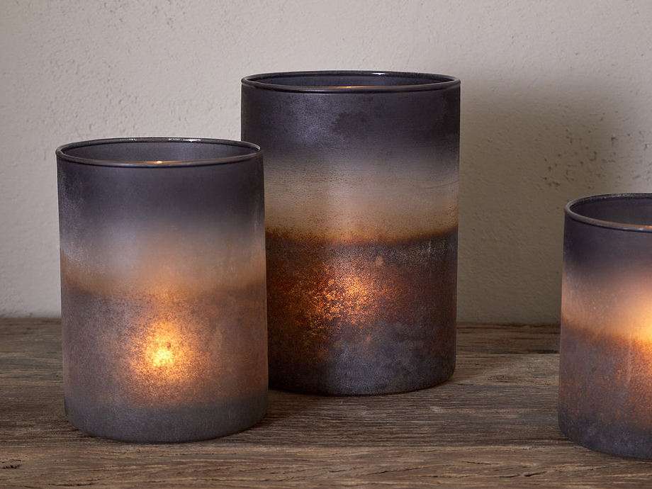 Etti Tealight Holders - Navy & Smoke