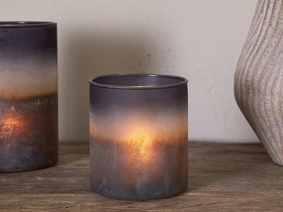 Etti Tealight Holders - Navy & Smoke