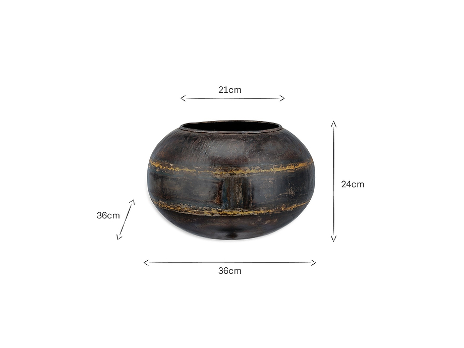 Endo Reclaimed Iron Globe Planter
