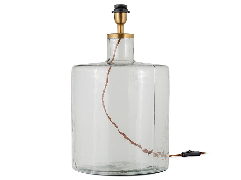 Edina Recycled Glass Table Lamp - Clear - Large