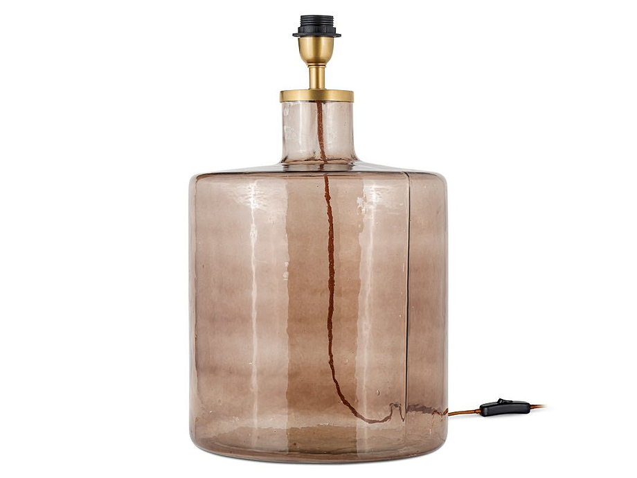 Edina Recycled Glass Table Lamp - Smoke Brown - Large