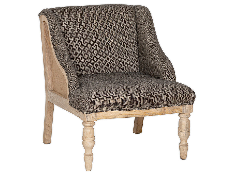 Elbu Deconstructed Jacquard Weave Armchair - Charcoal