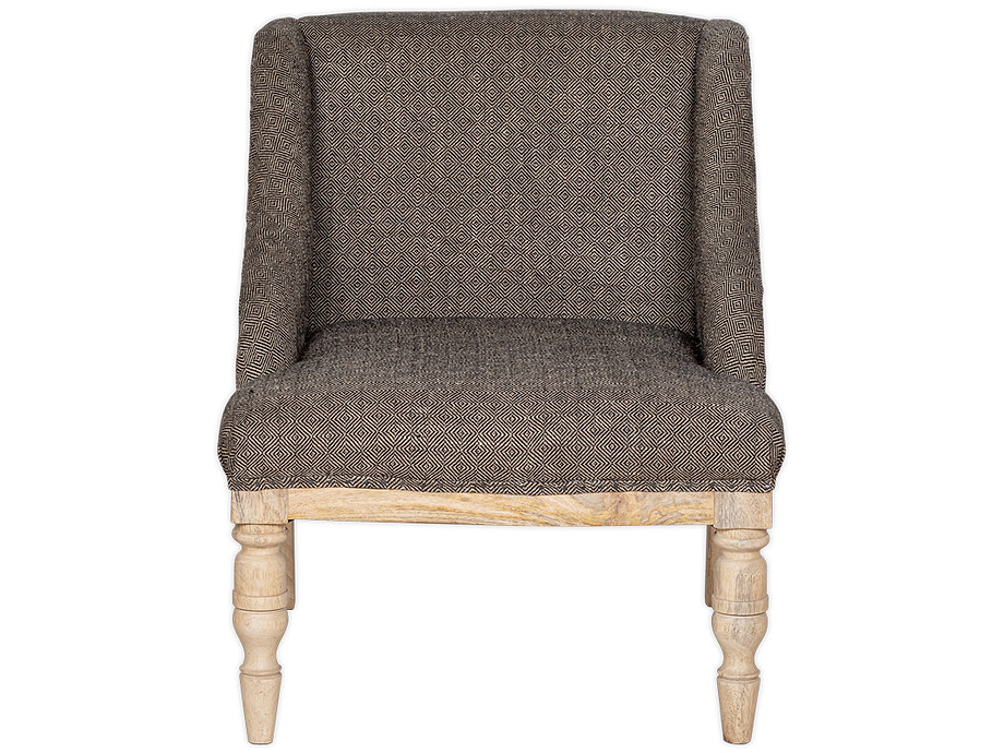 Elbu Deconstructed Jacquard Weave Armchair - Charcoal