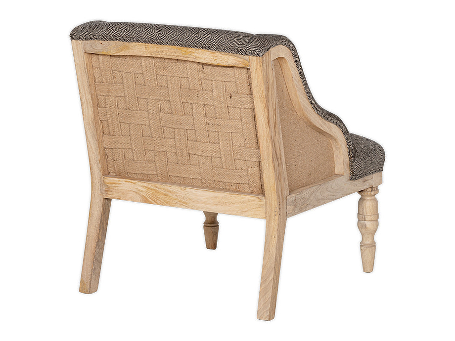 Elbu Deconstructed Jacquard Weave Armchair - Charcoal