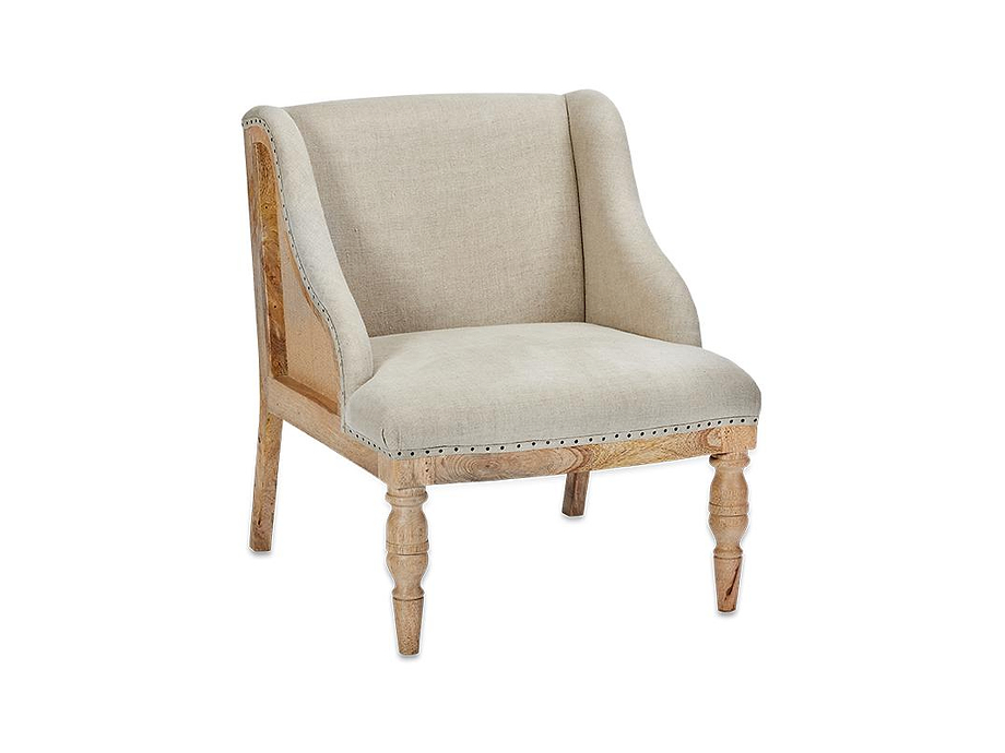 Elbu Deconstructed Linen Armchair - Stone