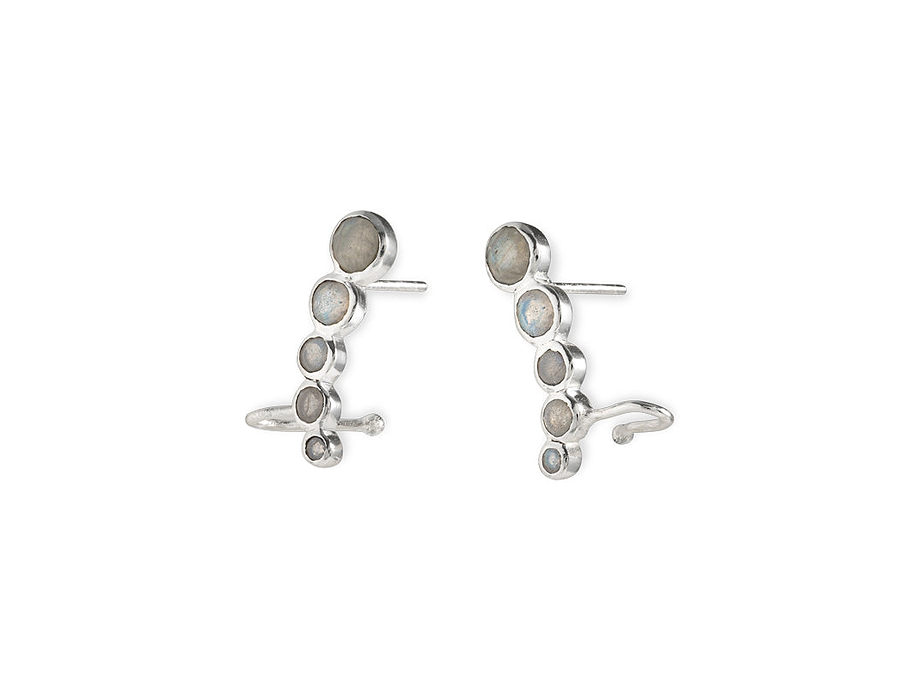 Elina Labradorite Ear Climber - Silver