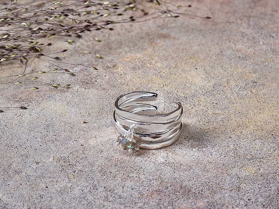 Elina Labradorite Ring - Silver