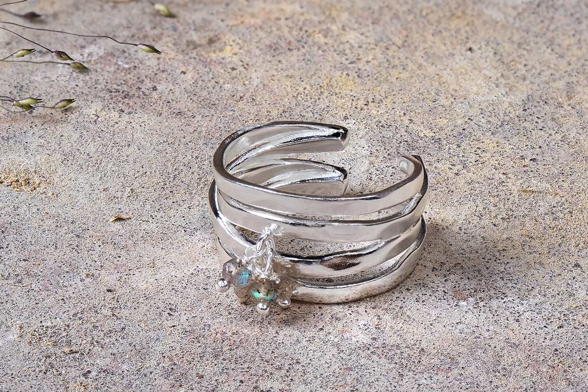 Elina Labradorite Ring Silver
