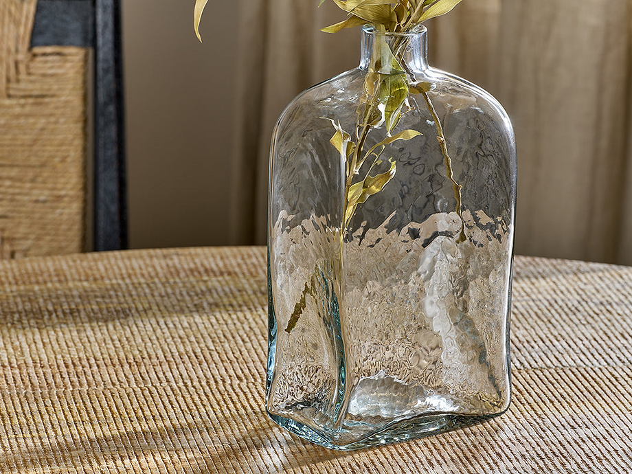 Ellam Recycled Glass Bottle Vase - Clear