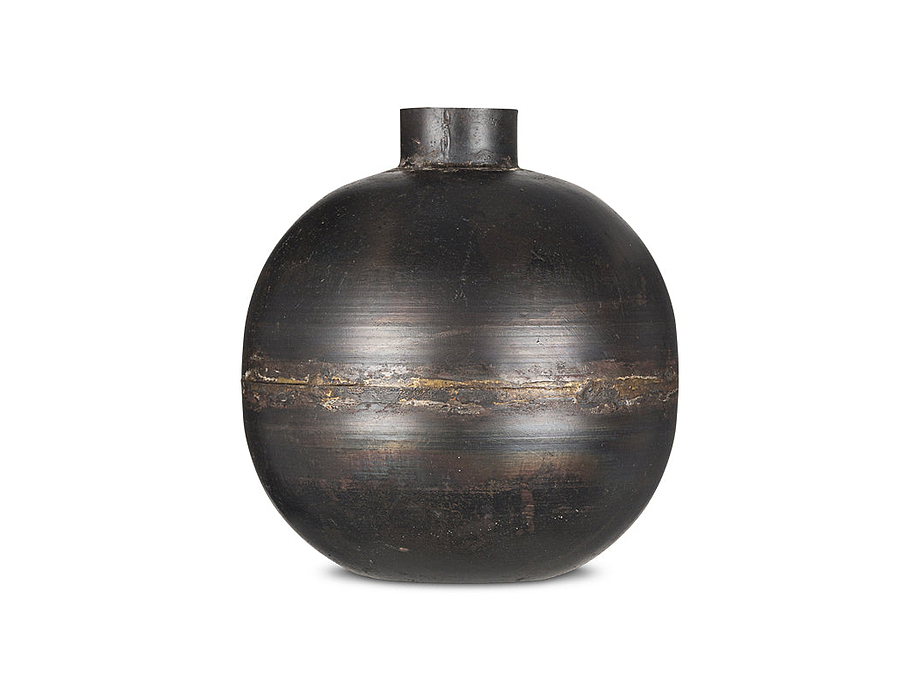 Endo Recycled Iron Vase - Black