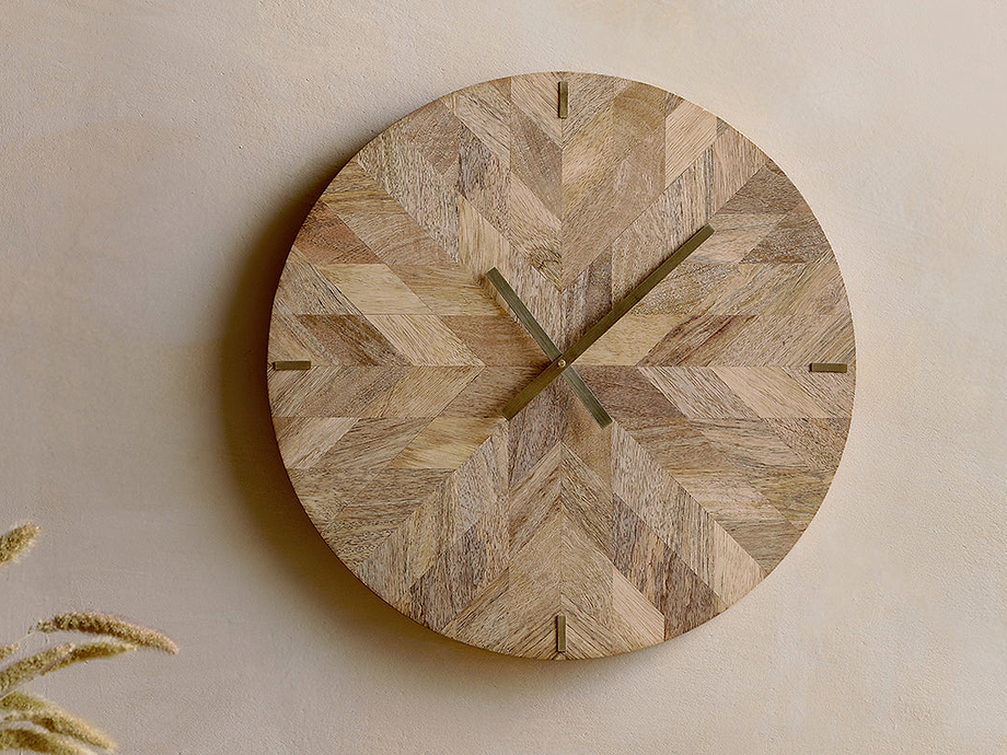 Enugu Mango Wood Clock - Natural